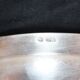 Flat oval silver metal
