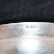 Plat ovale en métal argenté