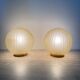 Pair of 2 glass swirl lamps, 1970 Italy