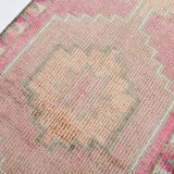 3x11 shades of pink vintage runner rug, 94x346cm