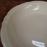 Plat rond creux festonnée blanc cassé Sarreguemines