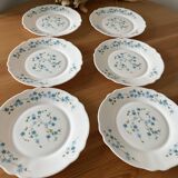 Vintage forget-not dessert plates