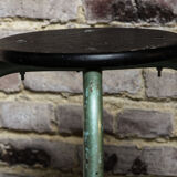 Wooden and metal laboratory stool