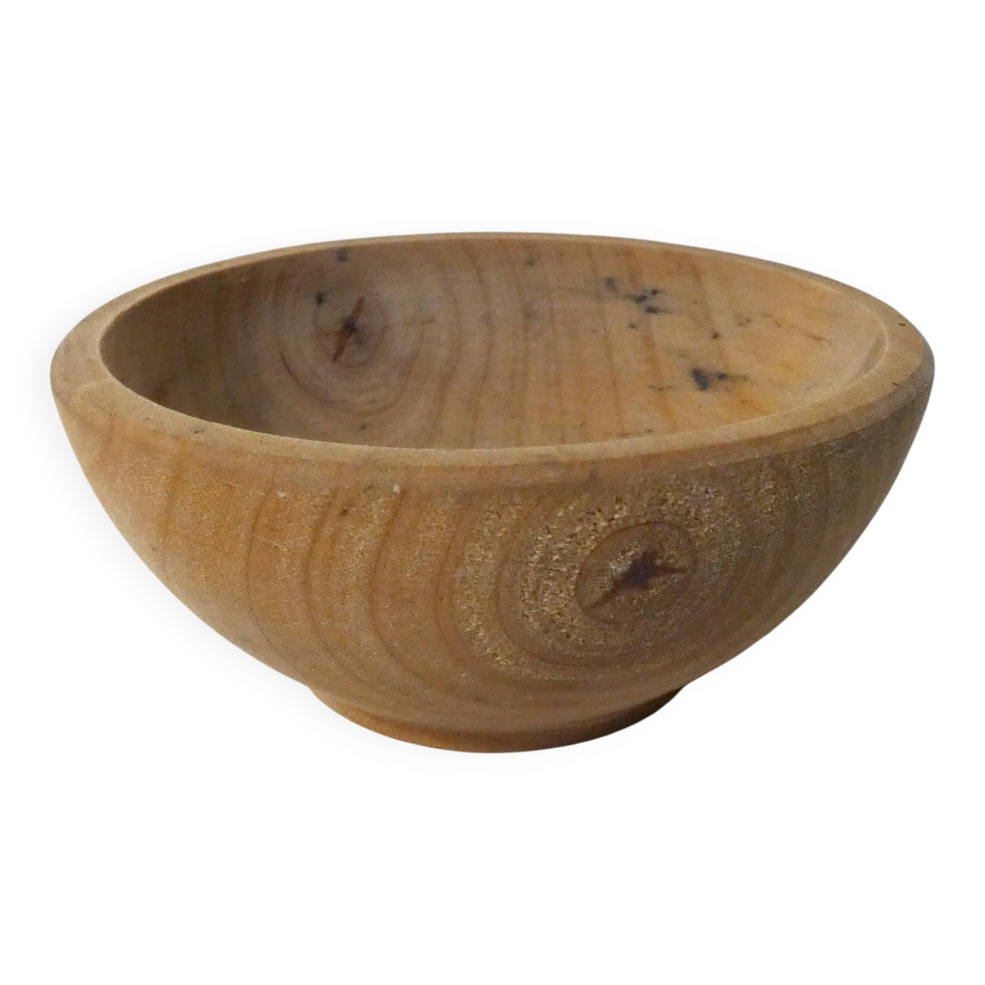 small turned wooden bowl