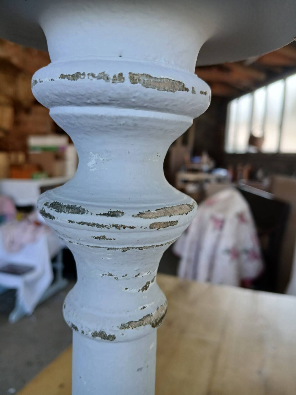 Pair of antique wooden candlesticks/candlesticks