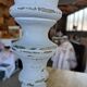 Pair of antique wooden candlesticks/candlesticks