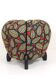 up to 3 Art Deco stools by Jindrich Halabala, leaf pattern, pouf, ottoman, 1930s