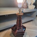Vintage brown ceramic lamp base