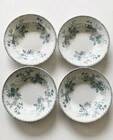 Set of 4 deep plates Sarreguemines Elvire U&C antique French earthenware