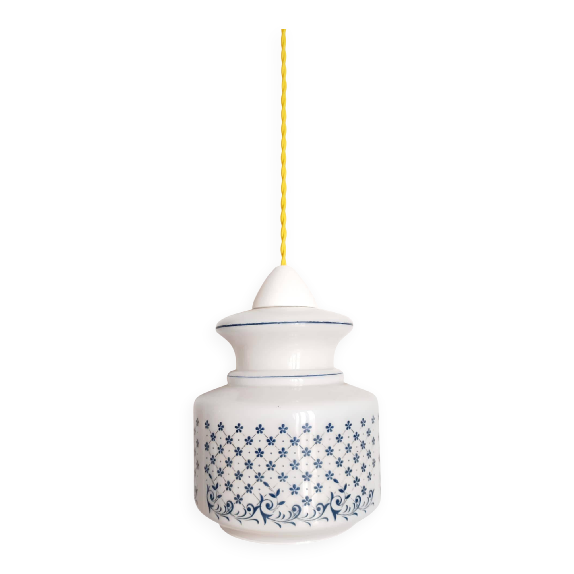 Vintage floral portable lamp