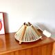 Scandinavian pendant light in wood and wool made in the GDR 60s-70s