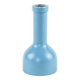 Wooden candlestick with blue enamel accent, Danish design from the 1970s,