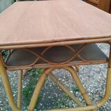 Vintage antique rattan desk