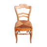 Chaise ancienne en bois assise paille moustache