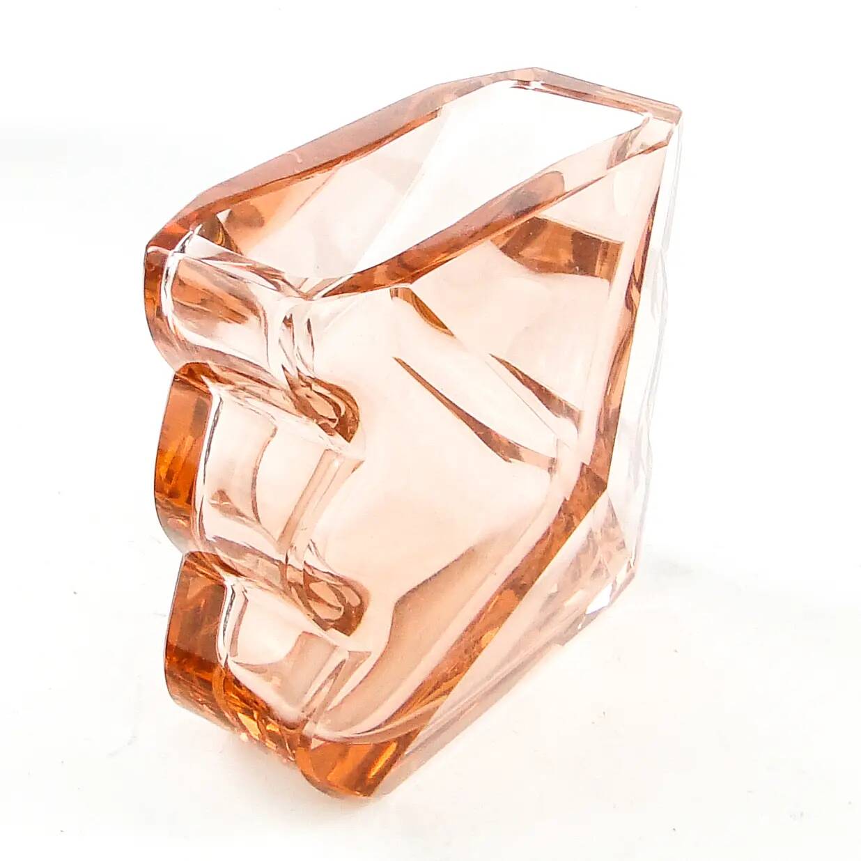 Art Deco vase, crystal, Moser, Czechoslovakia, 1930s