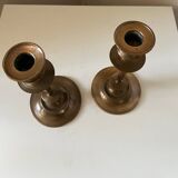 Antique 19th-century gilt bronze candlesticks