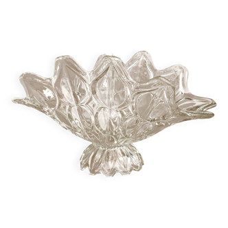 Bohemia glass jardiniere/plater, czechoslovakia 1970s
