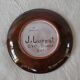 Jean Lurçat plate in brown glazed ceramic decorated with a rooster