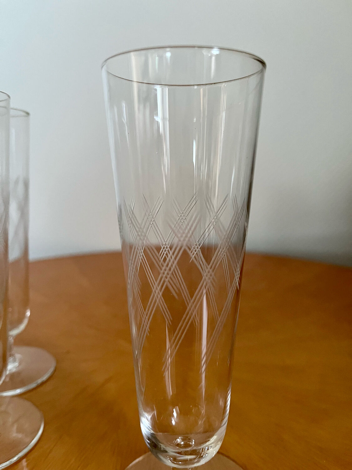 Vintage champagne flutes 1960