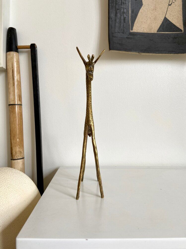 Golden brass giraffe