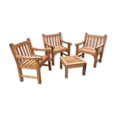 Unopiu teak salon of the 1980s, garden style villa Provence