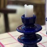 Bougeoir chandelier bleu foncé majorelle
