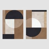Geometric art print in brown tones