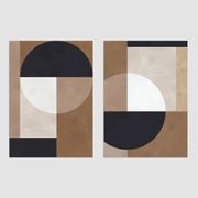 Geometric art print in brown tones