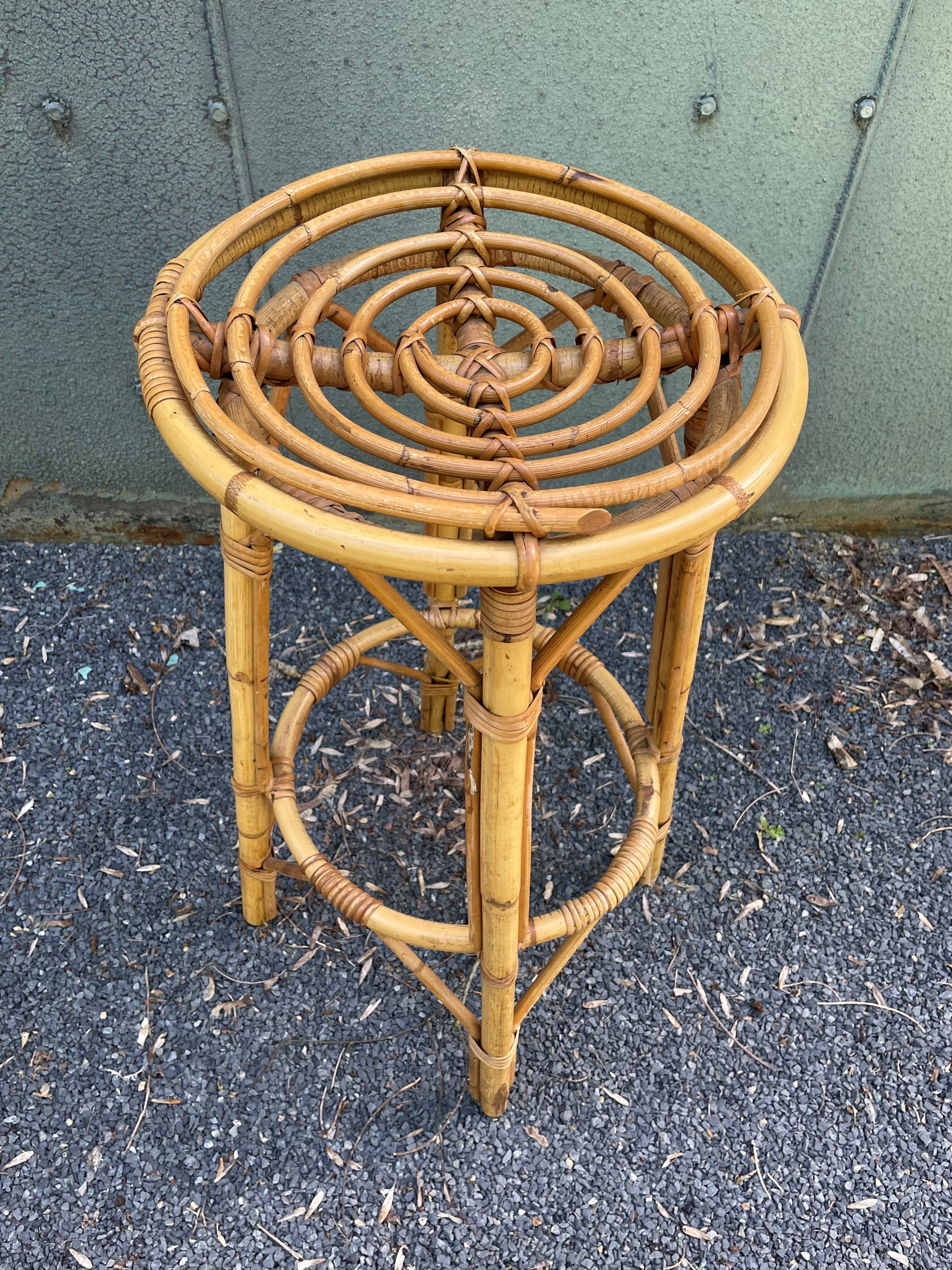 Vintage rattan bar stool