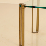 Table d'appoint en laiton par Peter Ghyczy 70's