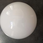 Ceiling lamp old opal globe white porcelain art deco 1930 suppot metal tbe
