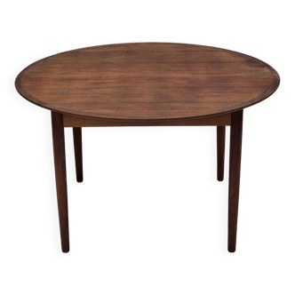 1960s, Danish foldable dining round table, teak wood, original condition.