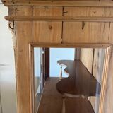 Biedermeier display case in soft wood