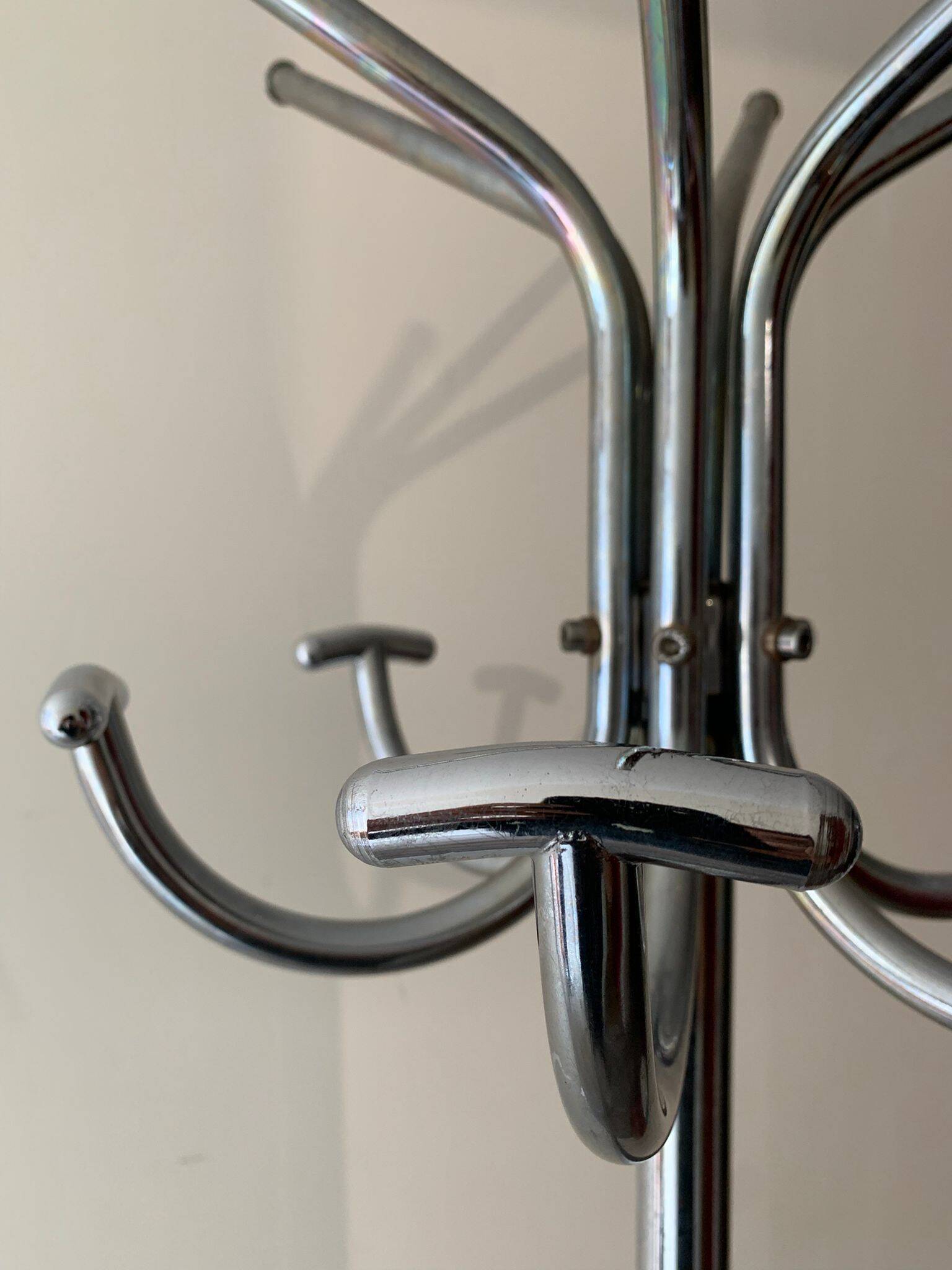 Chrome coat rack
