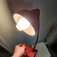 Lampe rouge de bureau vintage