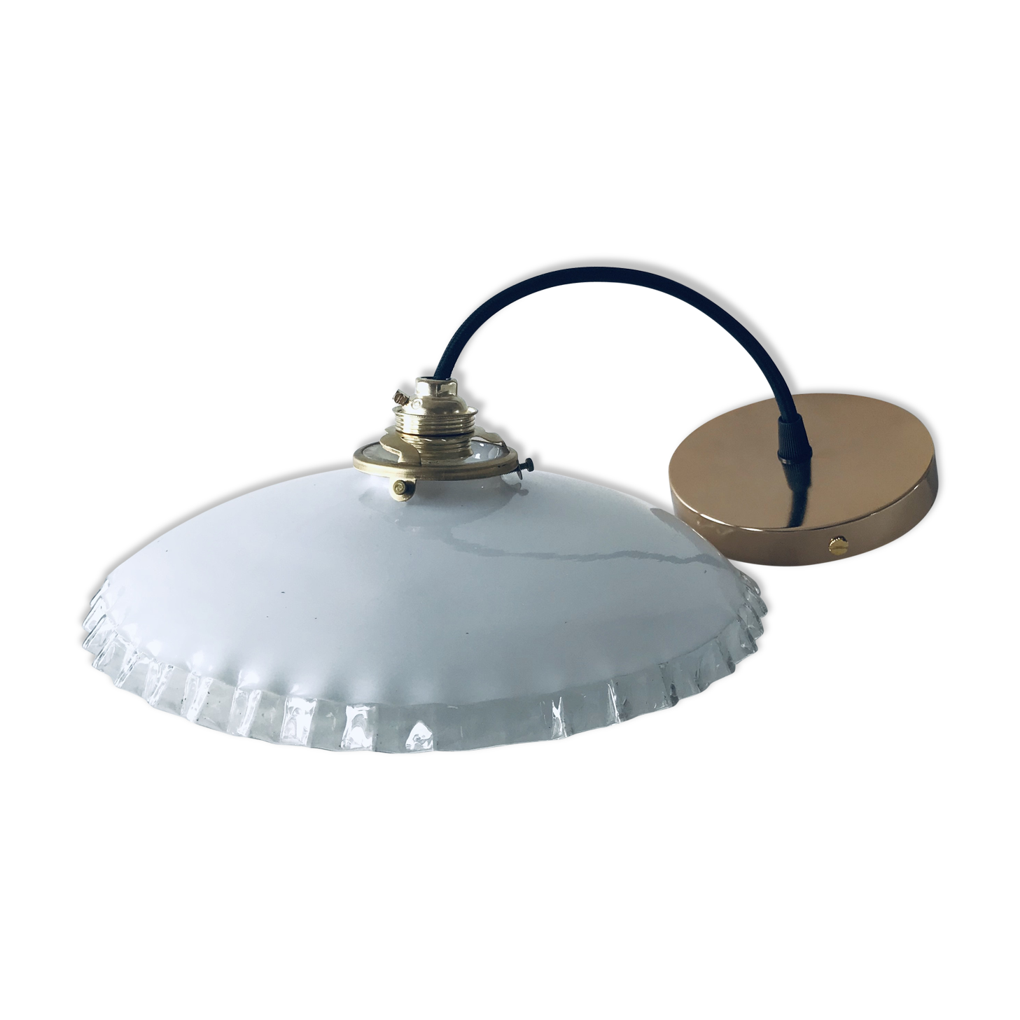 Vintage glass hanging lamp