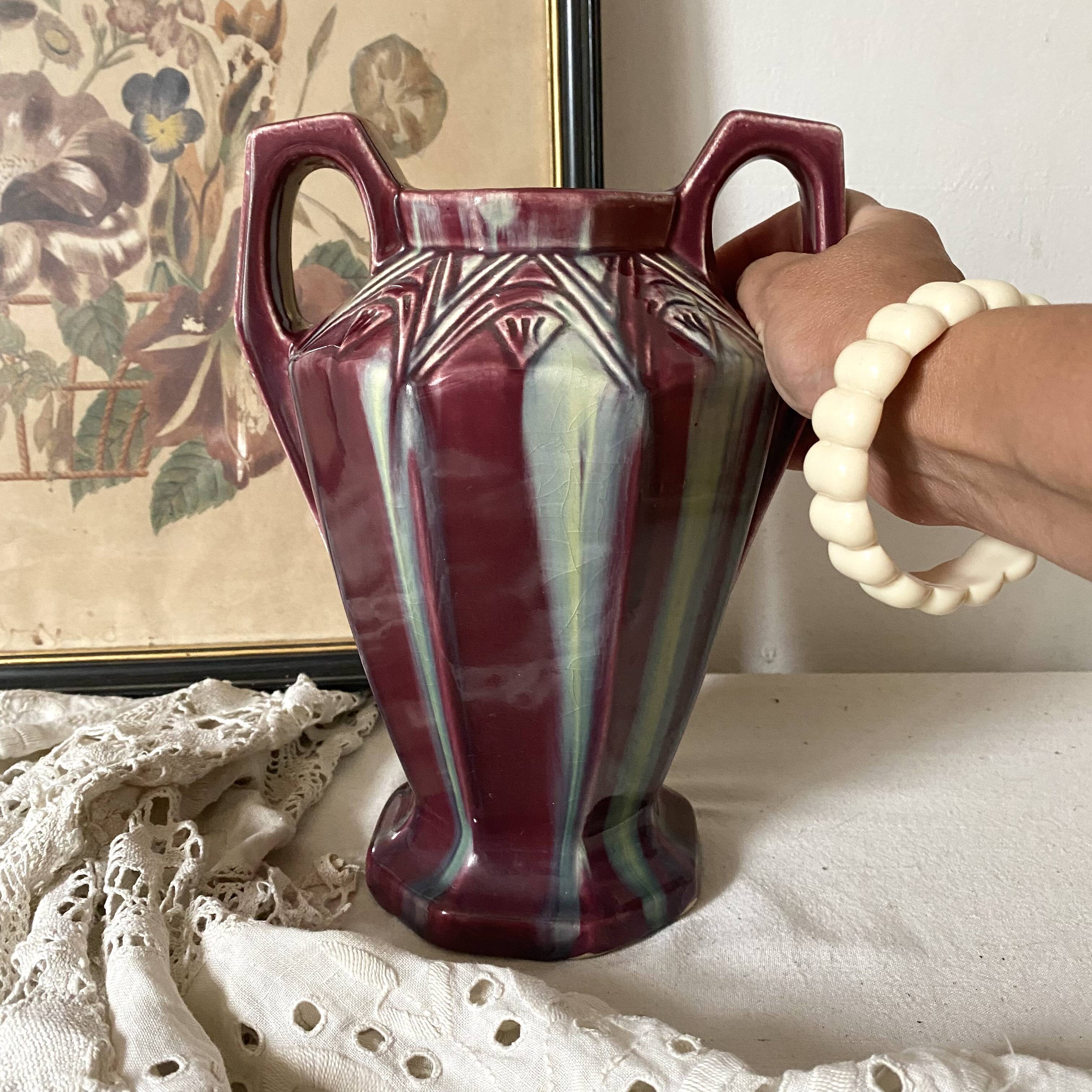 Amphora vase from the pottery of Vierzon by Louis Gueule.