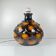 Pied de lampe de table, 2 feux, en céramique "écaille", 1970