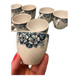 Set of 8 Marie-Louise Nord Hamage Moulin des Loup coffee cups
