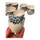 Set of 8 Marie-Louise Nord Hamage Moulin des Loup coffee cups