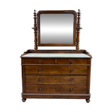 Antique mahogany toilet commode - Late 19th century