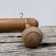 Antique wooden wall coat rack