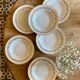 Set of 6 vintage hollow plates Moulin des Loups