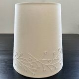 Embroidered white lampshade