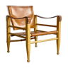 Oak and cognac leather 'model 2221' Safari chair by Børge Mogensen, c.1950