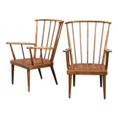 Pair of vintage baumann armchairs