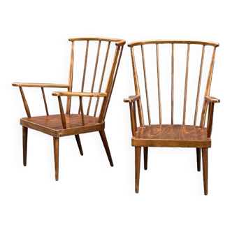 Paire de fauteuils baumann vintage