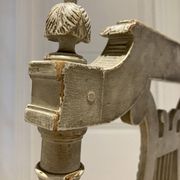 Pair of chairs, lyre back, based on a model by Jacob, Louis XVI style.