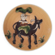Ceramic plate sacred cow Buddha Vietnam