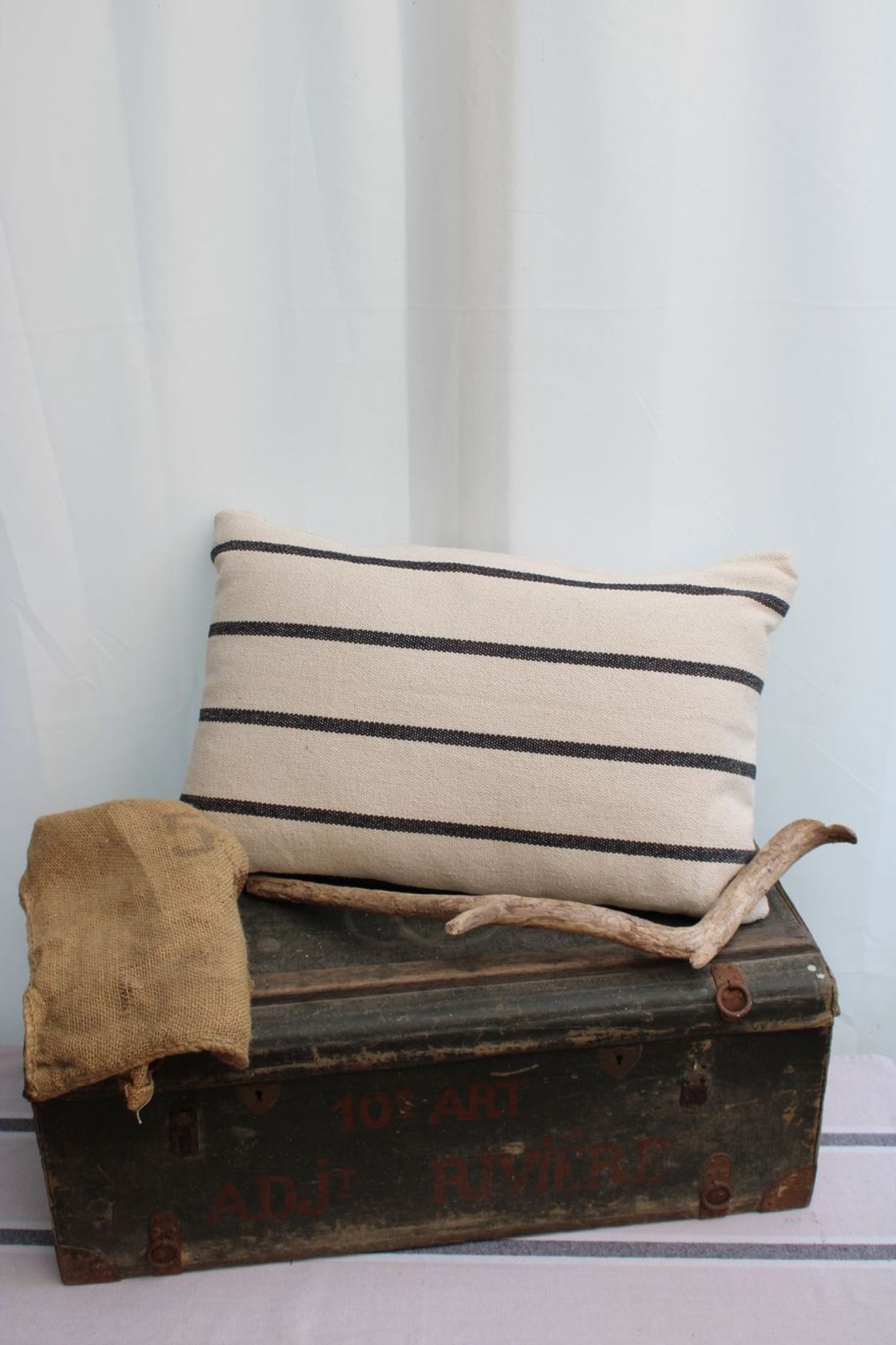 Striped cushion